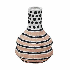 Cotton Mache Vase in Modernist Print by TOV Furniture