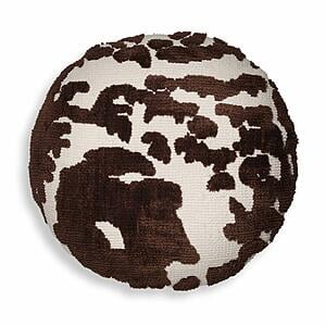 Coast Chocolate Brown Tufted 20" Round Pillow by TOV Furniture
