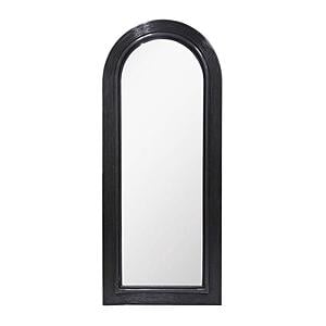 Tanya Black Rattan 70" Floor Mirror by TOV Furniture