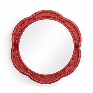 Zeva Red Wall Mirror by TOV Furniture