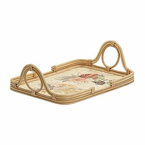 Corey Floral Bamboo Tray by TOV Furniture