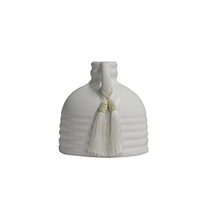 Adonis White Ceramic Vase by TOV Furniture