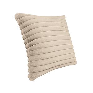 Furry Taupe Vegan Fur Square Accent Pillow by TOV Furniture