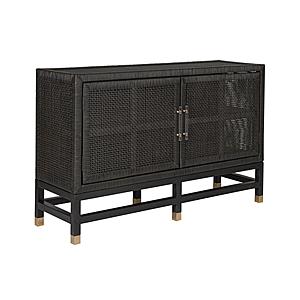 Amara Charcoal Woven Rattan Buffet by TOV Furniture