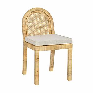 Amara Cream Linen Arched Dining Chair by TOV Furniture