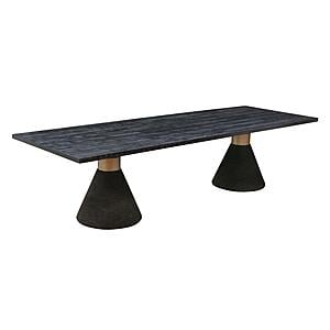 Rishi Black Rope Rectangular Table by TOV Furniture