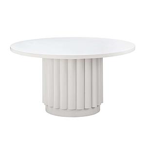 Kali 55" White Round Dining Table by TOV Furniture