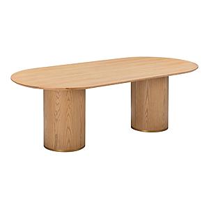 Brandy Natural Ash Wood Oval Dining Table by TOV Furniture