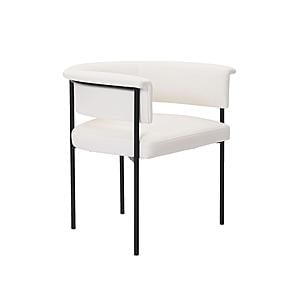 Taylor Cream Performance Linen Dining Chair by TOV Furniture