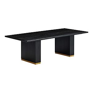 Chelsea Black Oak Rectangular Dining Table by TOV Furniture