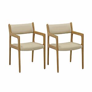 Ari Cream Performance Vegan Leather Dining Chair - Set of 2 by TOV Furniture