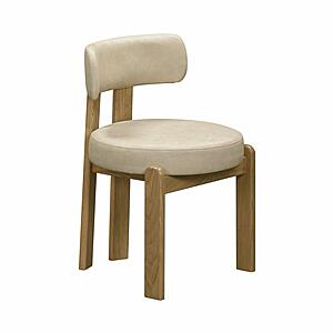 Odessa Taupe Vegan Leather Dining Chair by TOV Furniture