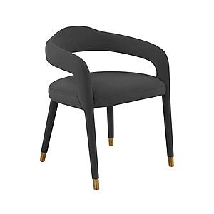 Lucia Black Velvet Dining Chair by TOV Furniture