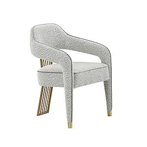 Corralis Speckled Gray Boucle Dining Chair by TOV Furniture