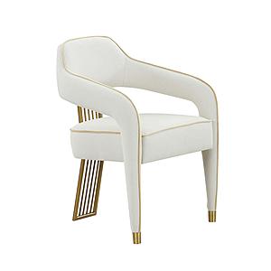 Corralis Cream Linen Dining Chair by TOV Furniture