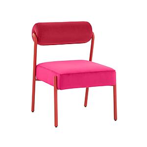 Jolene Hot Pink Velvet Dining Chair - Set of 2 by TOV Furniture