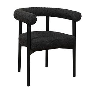Spara Black Boucle Dining Chair by TOV Furniture