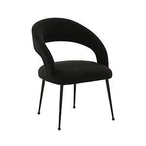 Rocco Black Boucle Dining Chair by TOV Furniture