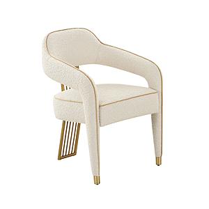 Corralis Cream Boucle Dining Chair by TOV Furniture