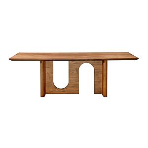 Satra Walnut Rectangular Dining Table by TOV Furniture