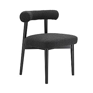 Spara Black Boucle Side Chair by TOV Furniture