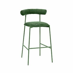 Liliana Forest Green Performance Velvet Bar Stool by TOV Furniture
