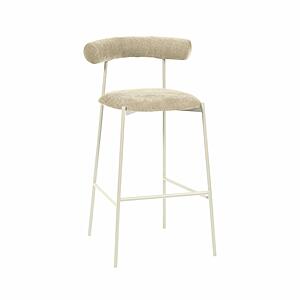 Liliana Taupe Performance Velvet Bar Stool by TOV Furniture