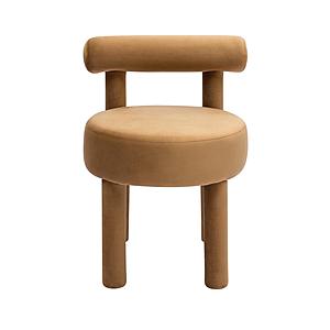 Carmel Cognac Velvet Dining Chair by TOV Furniture
