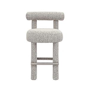Carmel Black & White Boucle Counter Stool by TOV Furniture