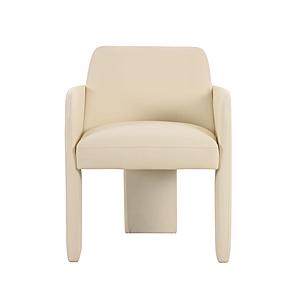 Leo Cream Vegan Leather Dining Chair by TOV Furniture