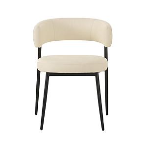 Maxine Cream Vegan Leather Dining Chair by TOV Furniture