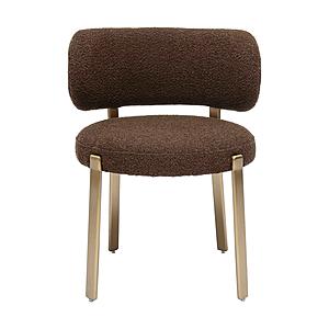 Margaret Chocolate Brown Boucle Dining Chair by TOV Furniture