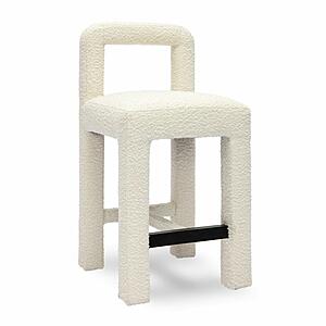 Hazel Cream Boucle Counter Stool by TOV Furniture