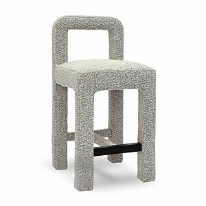 Hazel Grey Boucle Counter Stool by TOV Furniture