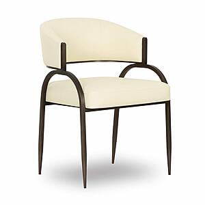 Tatum Cream Performance Vegan Leather Dining Chair by TOV Furniture