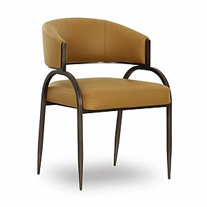 Tatum Tan Performance Vegan Leather Dining Chair by TOV Furniture