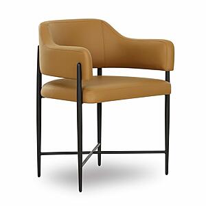 Sezanne Tan Vegan Leather Dining Chair by TOV Furniture