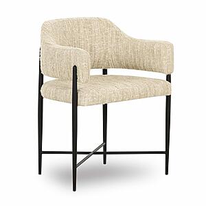 Sezanne Taupe Textured Performance Boucle Dining Chair by TOV Furniture