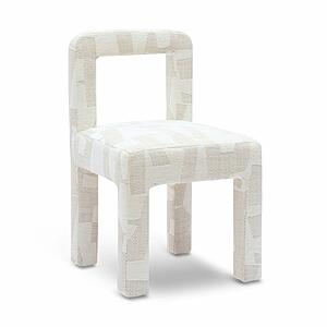 Hazel Cream Patterned Jacquard Dining Chair by TOV Furniture