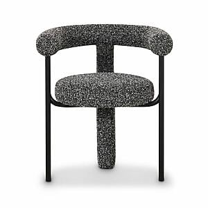 Synn Black Performance Boucle Dining Chair by TOV Furniture