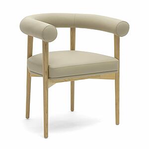 Spara Taupe Vegan Leather Dining Chair by TOV Furniture