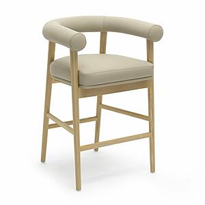 Spara Taupe Vegan Leather Counter Stool by TOV Furniture