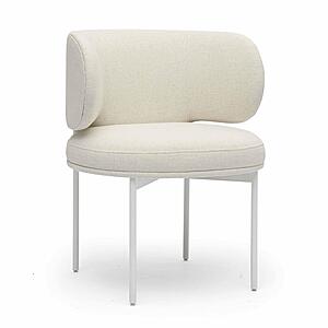 Maureen Cream Performance Upcycled Linen Dining Chair by TOV Furniture