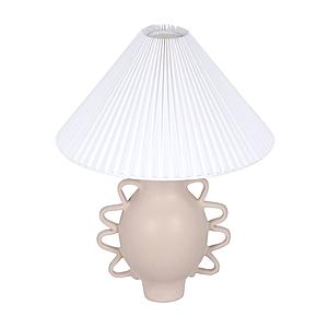 Hazza Cream Pleated Table Lamp by TOV Furniture