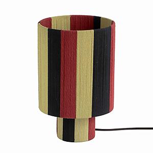 Guinevere Red & Yellow Striped Cotton Table Lamp by TOV Furniture