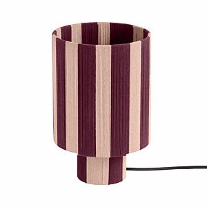 Guinevere Purple & Pink Striped Cotton Table Lamp by TOV Furniture