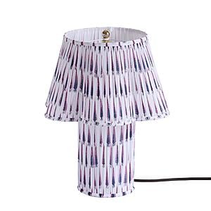 Corrine Purple & White Streaked Cotton Table Lamp by TOV Furniture