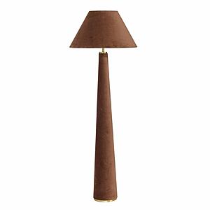 Graham Chocolate Brown Velvet Floor Lamp by TOV Furniture