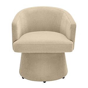 Kristen Taupe Upcycled Chenille Rolling Desk Chair by TOV Furniture
