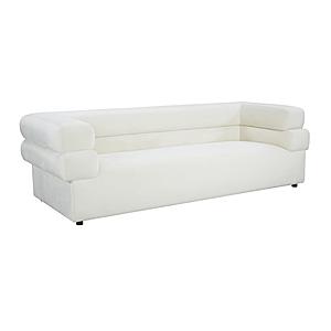 Elsa Cream Velvet Sofa by TOV Furniture